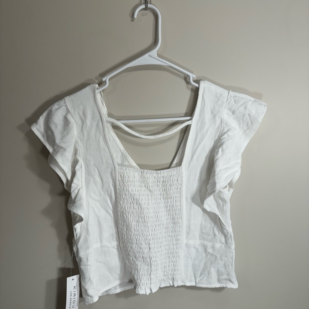 Kirious White Ruffle Blouse - Picture 2 of 3